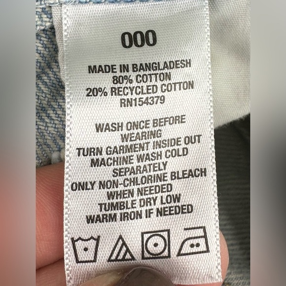 Aeropostale 90s High Rise Cut-Off Light Wash Jean Shorts Size 000 - Picture 10 of 11